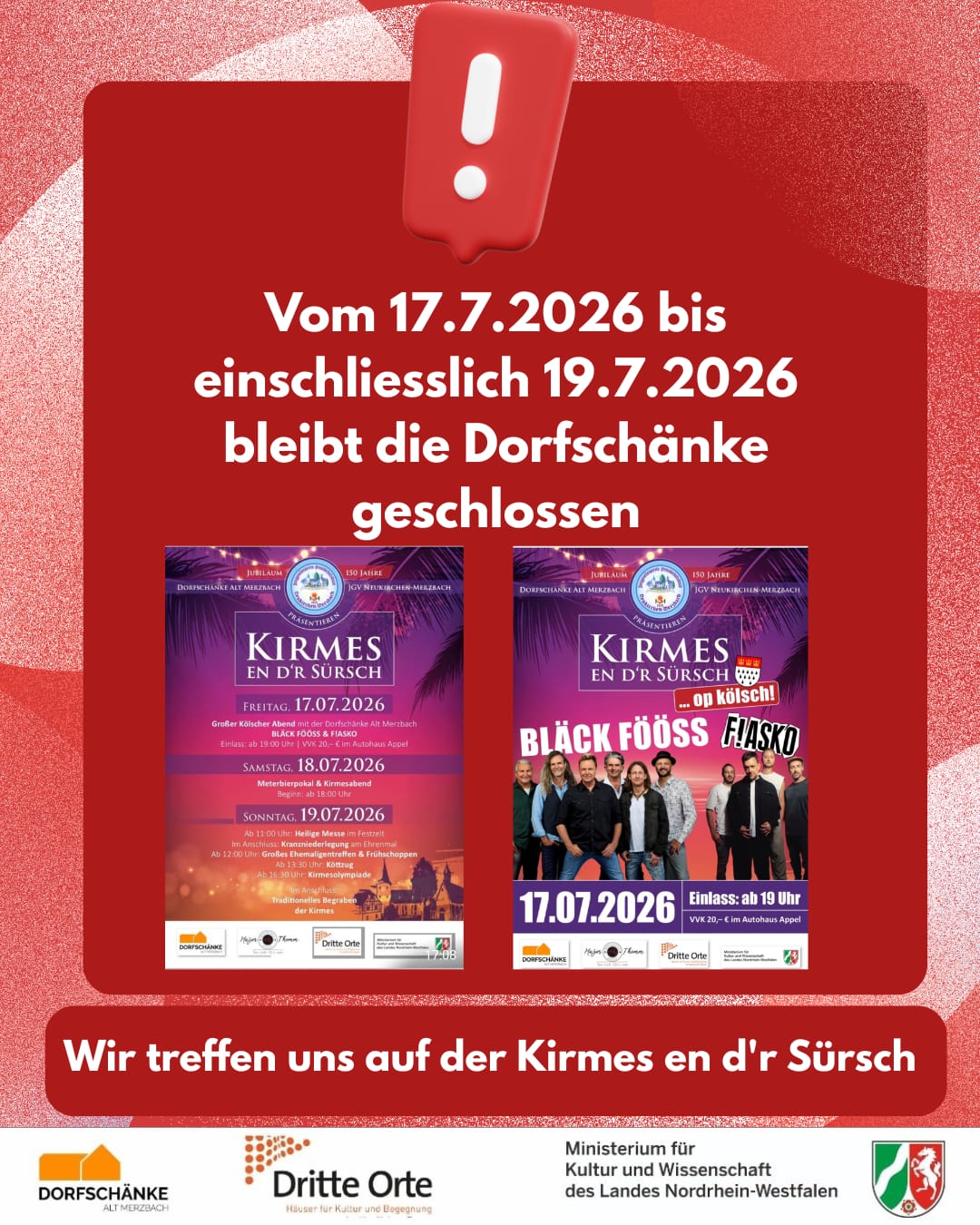 Kirmes in der Sürsch / Dorfschänke geschlossen