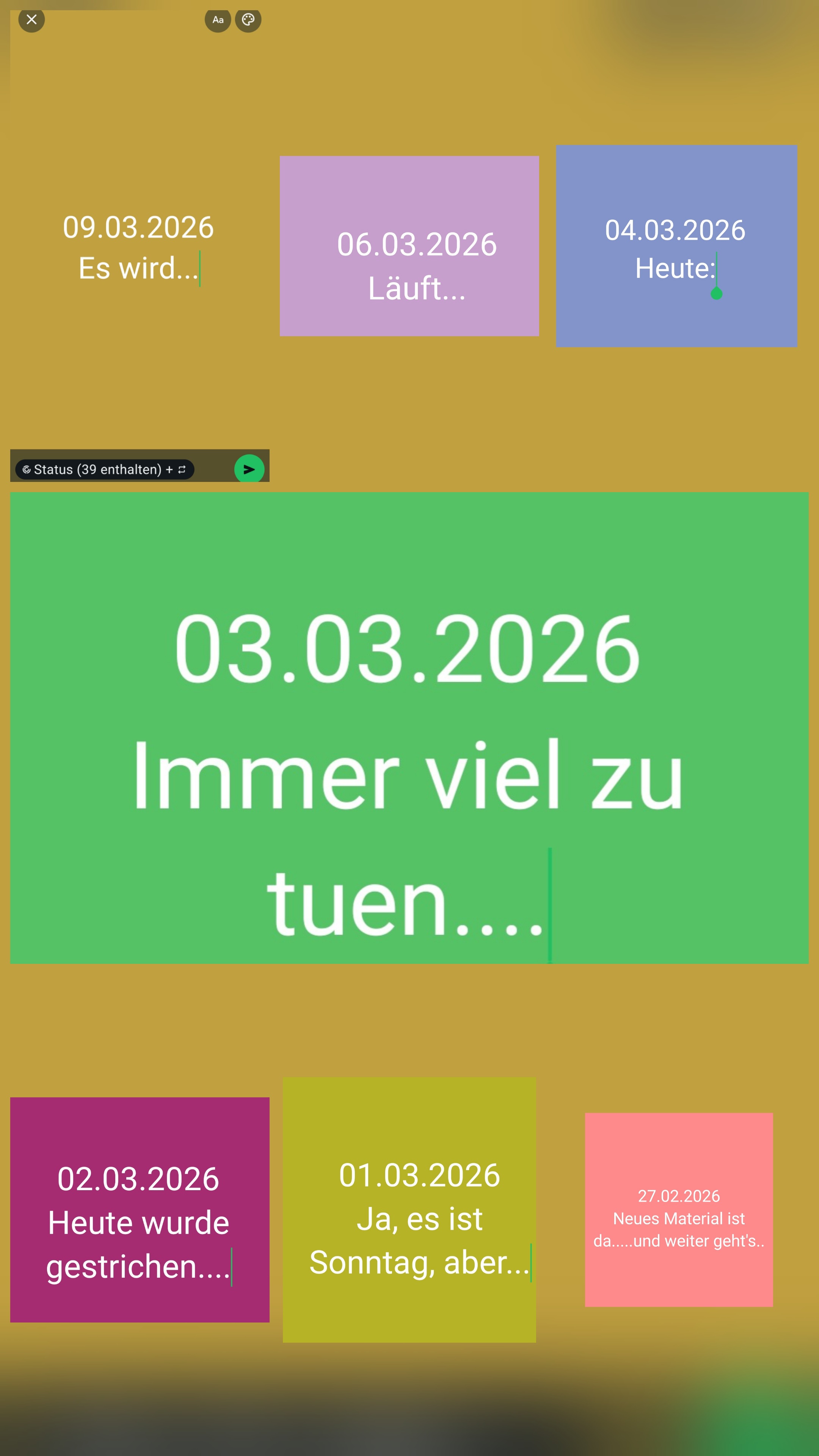 Überall wird gewerkelt..