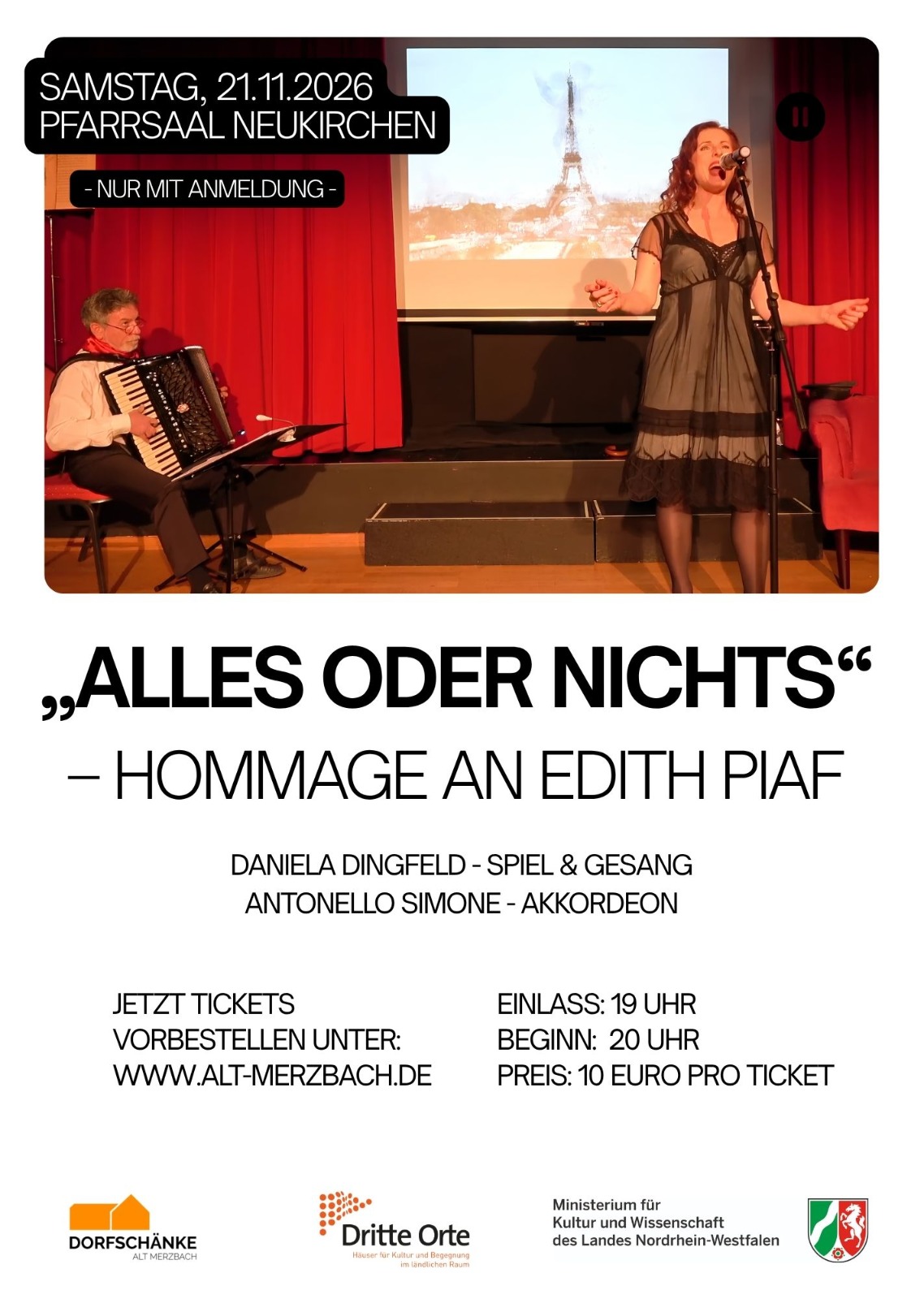 Alles oder Nichts – eine Hommage an Edith Piaf – auf das Bild klicken um zu buchen!